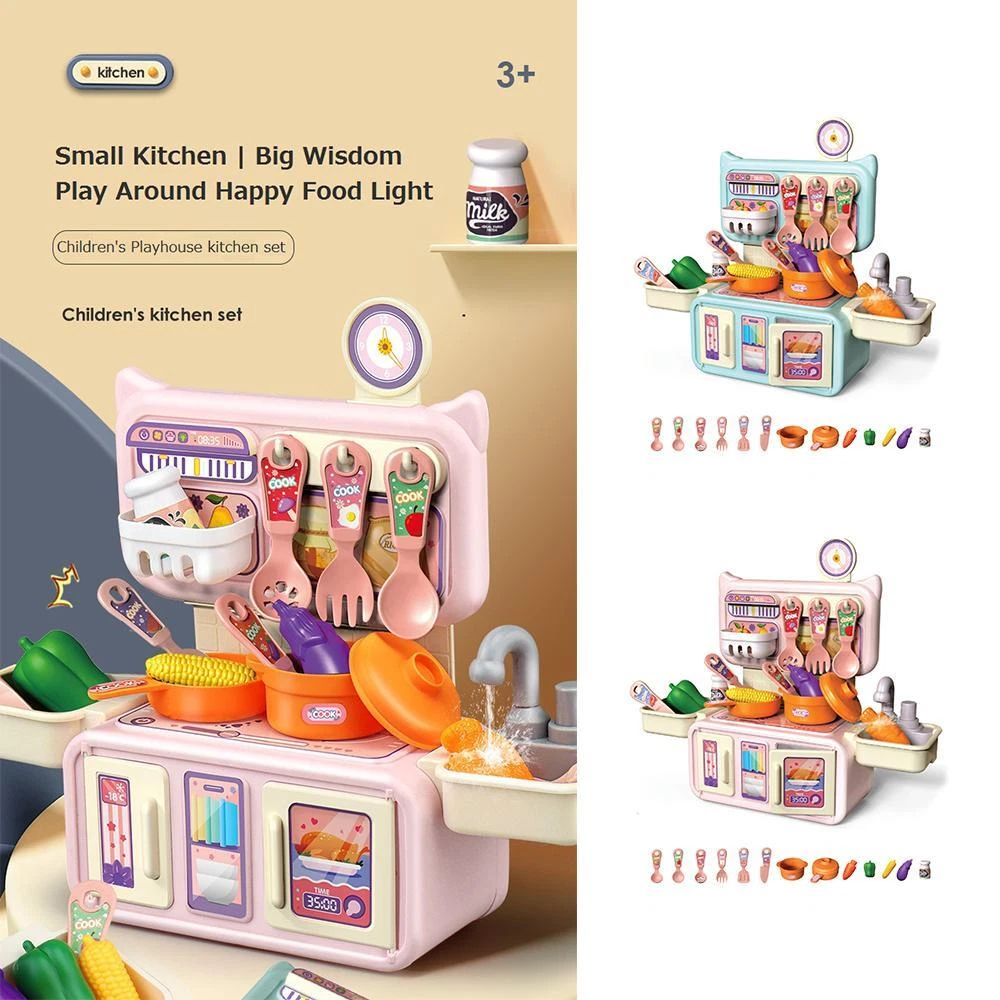 Mini Modern Kitchen Girls Boys Pretend Play Cooking n Toy Set For Kids L1G5