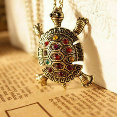 Vintage Schildkröte Halskette Anhänger Boho Schmuck Gypsy Bohemian Fashion A167 UK
