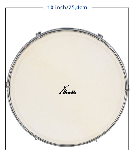 10" Hand Trommel Rahmentrommel Frame Drum Percussion Tamburin Natur Fell - Bild 5 von 9