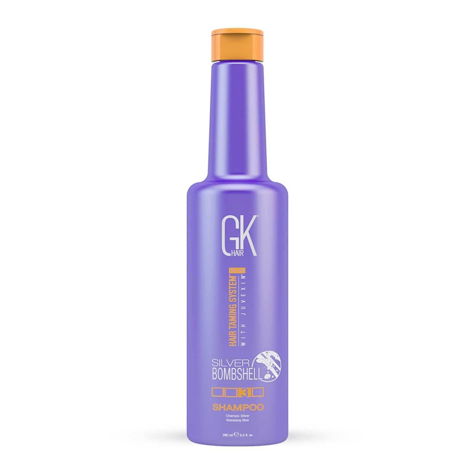 GK HAIR Silver Bombshell Purple Shampoo For Blonde Hair Moisturizes Dry & Damage