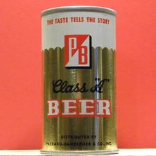 PB Class A Beer 12 oz Air Filled Can Horlacher Allentown Pennsylvania 876 1+ Wow
