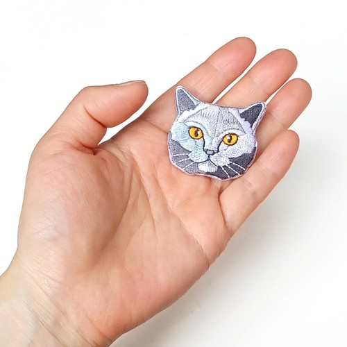2pcs Brooch Pin Embroidery Cartoon Lifelike Ragdoll Shorthair Cute Cat Children - Picture 6 of 7
