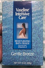 Vaseline Intensive Care Moisturizing Bath Beads Gentle Breeze Vitamin E 15oz New