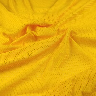 Airtex Mesh Ösen Sport Weste Futterstoff in Rot Senfweiß Meterware