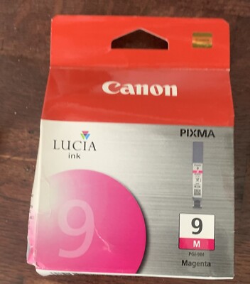 Genuine Canon Pixma Ink Magenta PGI-9M NEW IN MISSHAPEN BOX