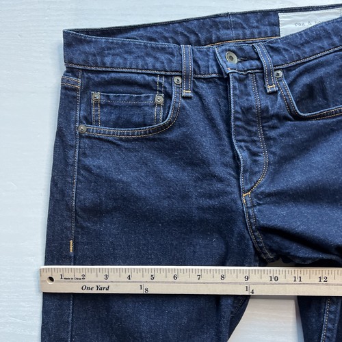 rag bone Fit 1 Extra Slim Selvedge Jeans Mens Actual 28x26 Button Fly Raw Hem - Picture 12 of 18