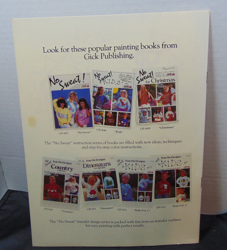 No Sweat! Iron On Designs for Kids Glick Publishing 1987 Tulip Shirt Painting - Picture 2 of 5