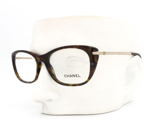 Chanel 3295B 714 Eyeglasses Glasses Brown Havana w/ Swarovski Crystal 51-17-135