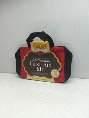 JOHNSON & JOHNSON  BUILD YOUR OWN FIRST AID KIT BAG RED W/ BLACK AND GREY BDU 