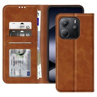 Avizar, Etui FüR Xiaomi Redmi Note 14 4G Portemonnaie Standfunktion, Braun