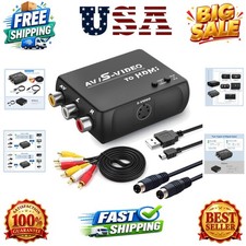 S Video to HDMI Converter, AV/RCA to HDMI Converter  Includes RCA Cable  S-...