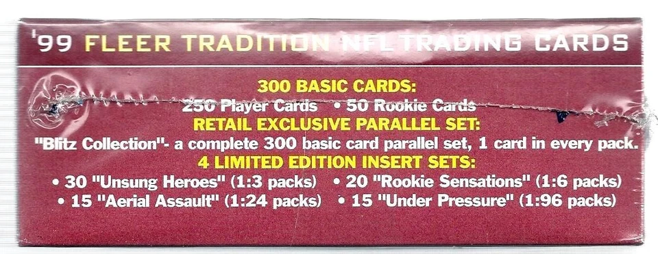 1999 Fleer Tradition Football Factory Sealed Retail Box NFL Trading Card - Image 3 of 3