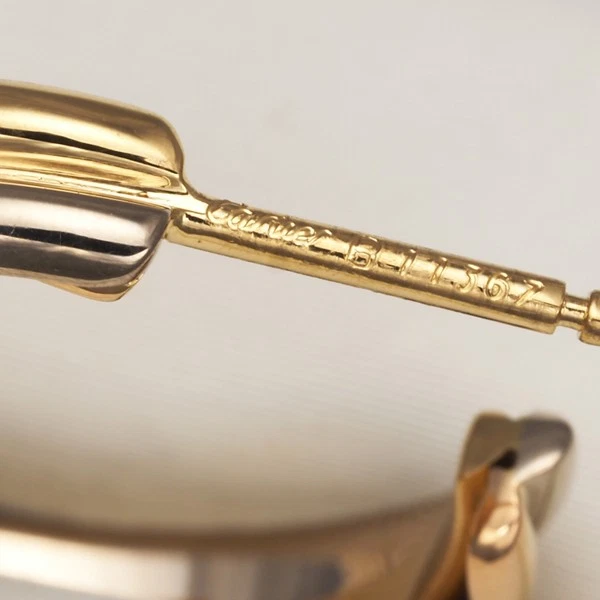 正品卡地亚耳环 Trinity 3color 单 18K 750 黄色 白色 玫瑰金 — 第 3/4 张图片