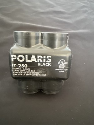 Polaris Black IT-250 Wire Connector, 250 MCM - 6AWG, CU9AL, 600V MAX 90C