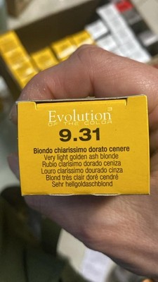9.31  very light golden ash blonde Alfaparf milano evolution hair color 60ml