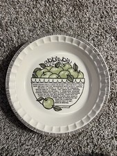 Royal China Jeanette Apple Pie Recipe Plate Dish 11" Ceramic Country Harvest