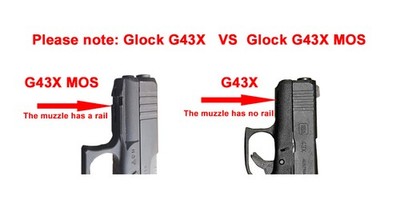 Green Laser Sight Designed to Fit Glock 43X MOS wi/ Right Hand