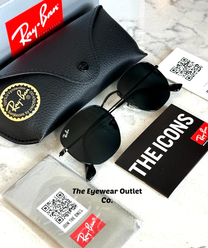 Expositor Tienda Rayban Hexagonal RB3548N Negro 51mm Hombres/Mujeres Nuevo Ray Ban Foto 4 de 4