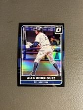 2016 Donruss Optic #19 Alex Rodriguez Black Prizm /25 Yankees Refractor SP 