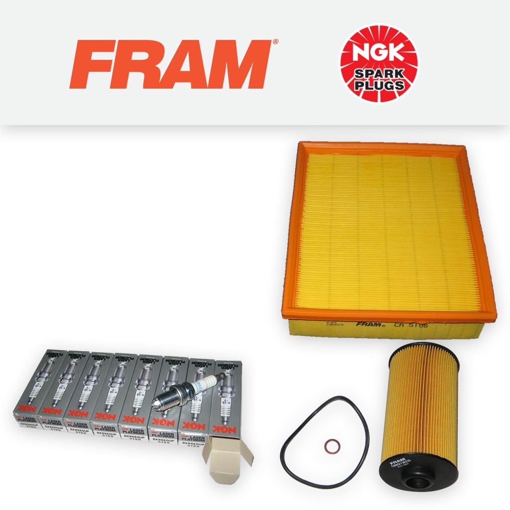SERVICE KIT for BMW 5 SERIES M5 E39 FRAM OIL AIR FILTERS NGK SPARK PLUGS (98-03)