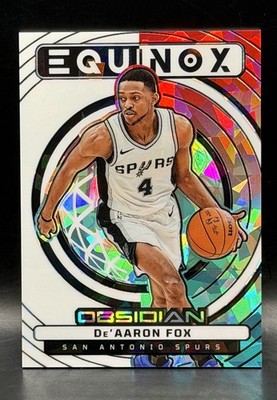 DE'AARON FOX 2024-25 OBSIDIAN EQUINOX ELECTRIC ETCH FIRE ICE /30 Q6084