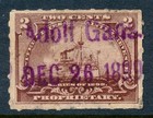 99c Start! US Revenue Stamp Battleship RB27 Adolf Gans cancel — photo 1