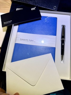 Montblanc Classique 164 Platinum Kugelschreiber Ballpoint pen + Notebook 146 SET