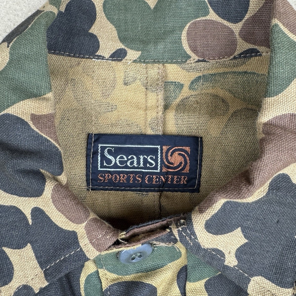 VTG 80s Sears Duck Camo Chore Jacket & Pants Set MENS M / L 34