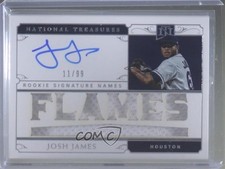 2019 Panini National Treasures Rookie Signature Names 11/99 Josh James Auto hg6