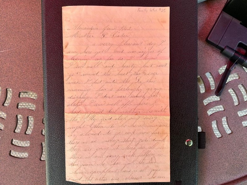 Civil War Letter William G Wadleigh 19th Mass Vols from Hospital in 1862