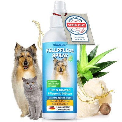 BluePet Fellspray, Entfilzungsspray Made in Germany, Fellpflege Spray für Hunde