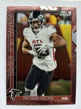 2025 Topps Chrome Football Bijan Robinson #16 Leather Refractor Atlanta Falcons