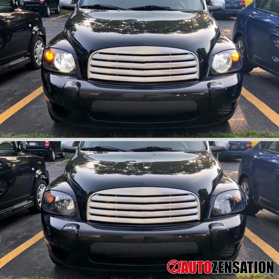 Fit 2006-2011 Chevrolet HHR Black Headlights Headlamps Left+Right 07 08 09 10 - Image 4 of 4