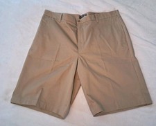 NEW Lands End Size 40 Men's Chino Shorts Light Brown 11" Inseam Cotton Polyester