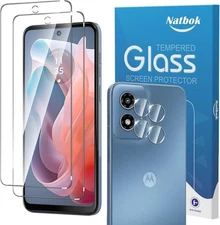 2+2 Pack for Moto G 2025 Screen Protector with Camera Lens G 2025 