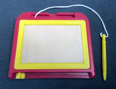 Red / Yellow Doodle Magnetic Drawing Board w/ Yellow Stylus - Quick Erase   jce