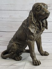 Scultura Artigianale In Bronzo Cane Segugio Hound, Decor Originale