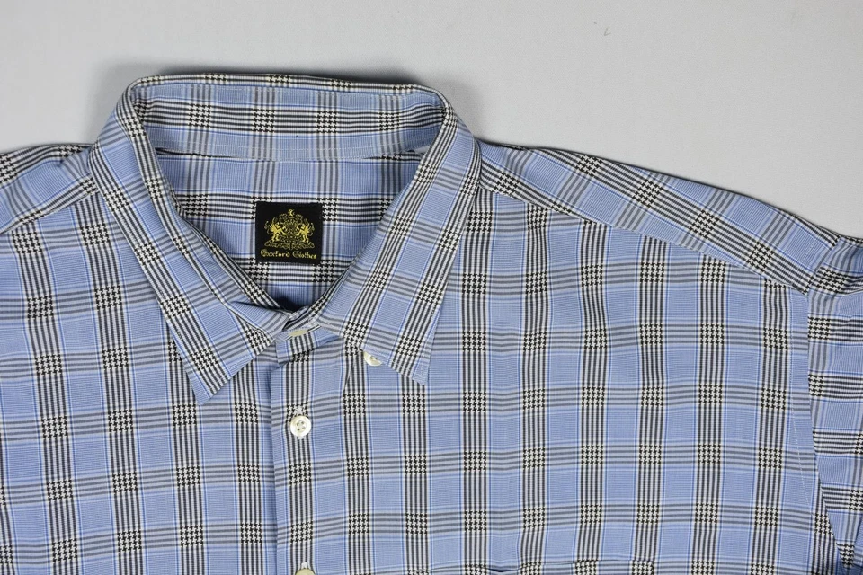 Oxxford Clothes Mens Cotton Dress Shirt 3XL Mint Made In USA SIZEMiss-tagged - Image 3 of 4