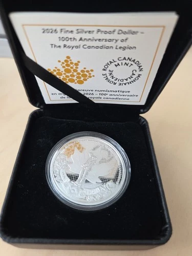 🇨🇦 2026 - 100th Anniversary of The Royal Canadian Legion – Silver Proof Dollar