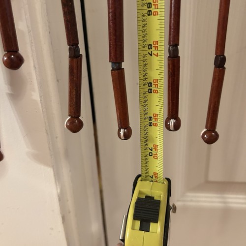 Cadre de porte vintage années 70 à suspendre bambou perles rideau bois hippie 33” X 70” - Photo 3/8