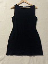 Reformation Knit Mini Dress Black Women's Size Large Made In USA 
