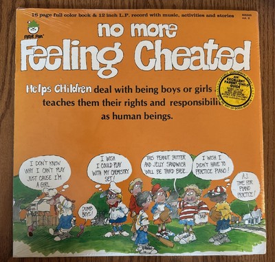 No More Feeling Cheated 1982 Peter Pan Records Human Race Club LP + Book SEALED