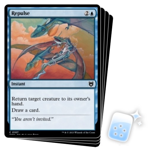 REPULSE X4 Wilds Of Eldraine: Commander Magic MTG MINT CARD - Picture 1 of 1