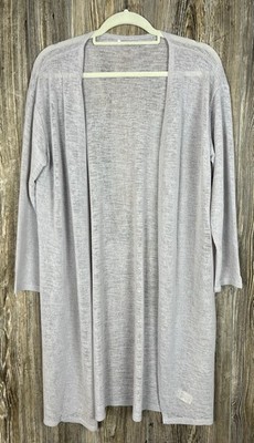 Do Everything in Love Sheer Tunic Cardigan Sweater Womens O/S Light Purple Beach