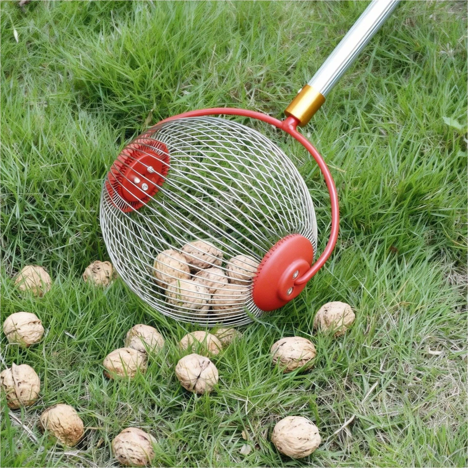 Rollsammler Obstsammler Nusssammler 22 cm mit Teleskopstiel 52–120 cm - Bild 2 von 3