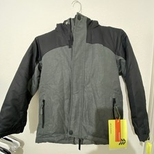 New All In Motion Kids 3-in-1 Winter Hooded Jacket BLACK Size Small 6-7