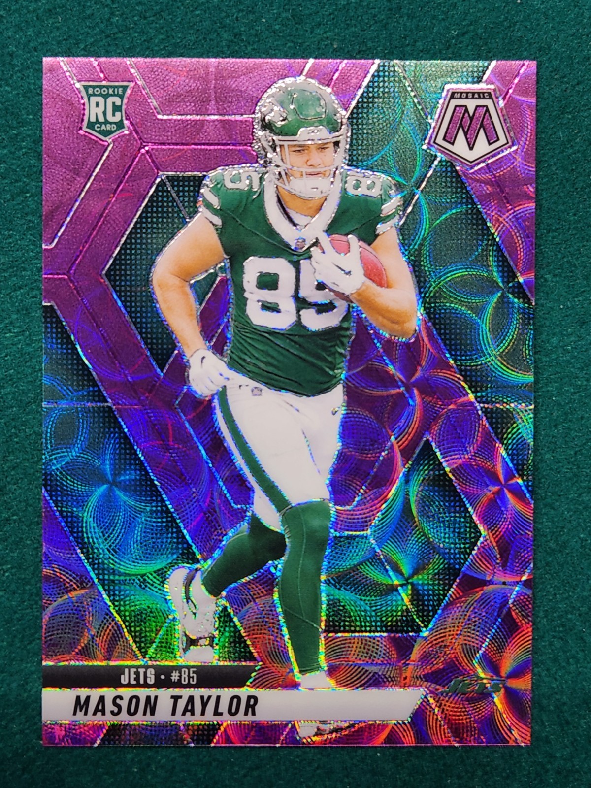 2025 Mosaic Mason Taylor Purple Scope Prizm RC #324  New York Jets Rookie