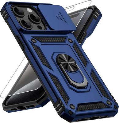 for Iphone 15 Pro Max Case, Slide Lens Cover, HD Screen Protector, Military Grad