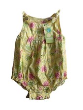 Vintage Gymboree Girls Fruit Jumpsuit Yellow Bow Set 3-6 Months NWT 2003