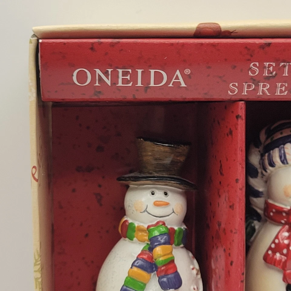Oneida Muñecos de Nieve Esparcidores de Queso para Navidad Set de 3 Compañeros de Nieve Taylor-Kerman Foto 4 de 4